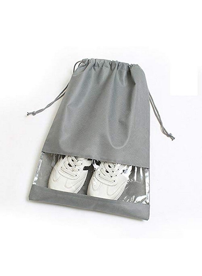 atorakushon¬Æ Fabric Shoe Cover Travelling Storage Bag Footwear Wardrobe Organizer Pouch Pack of 12 (Grey) - Image 3