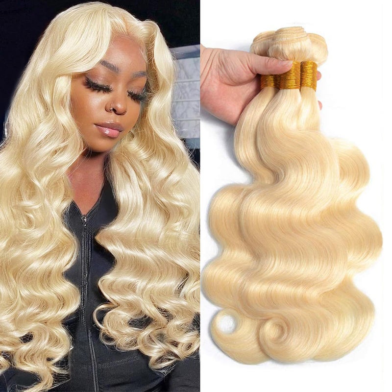 613 Bundles Human Hair 22 24 26 300 12A Grade 613 Blonde Body Wave Human Hair 3 Bundles 100 Unprocessed Virgin Brazilian Human Hair Weave Bundles