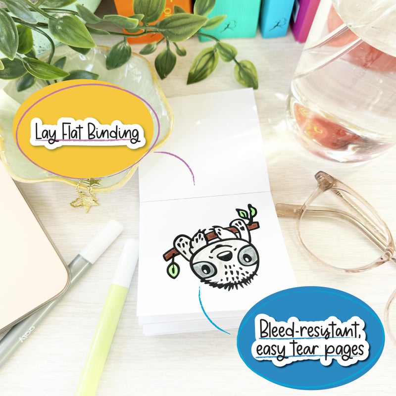A Brighter Year The Original Adult Mini Coloring Book - Pocket Pets Edition- 3â€ x 3â€ Pocket Size, 50 Pages, Lay Flat Binding, Thick Paper, No Bleeding - Stress & Anxiety Relief - Gift & Travel - Image 3
