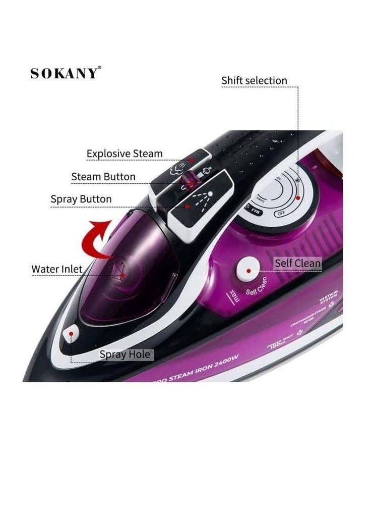 sokany - Clothes iron 450ml - EL-8888 - Sokani - 2400W - Image 1