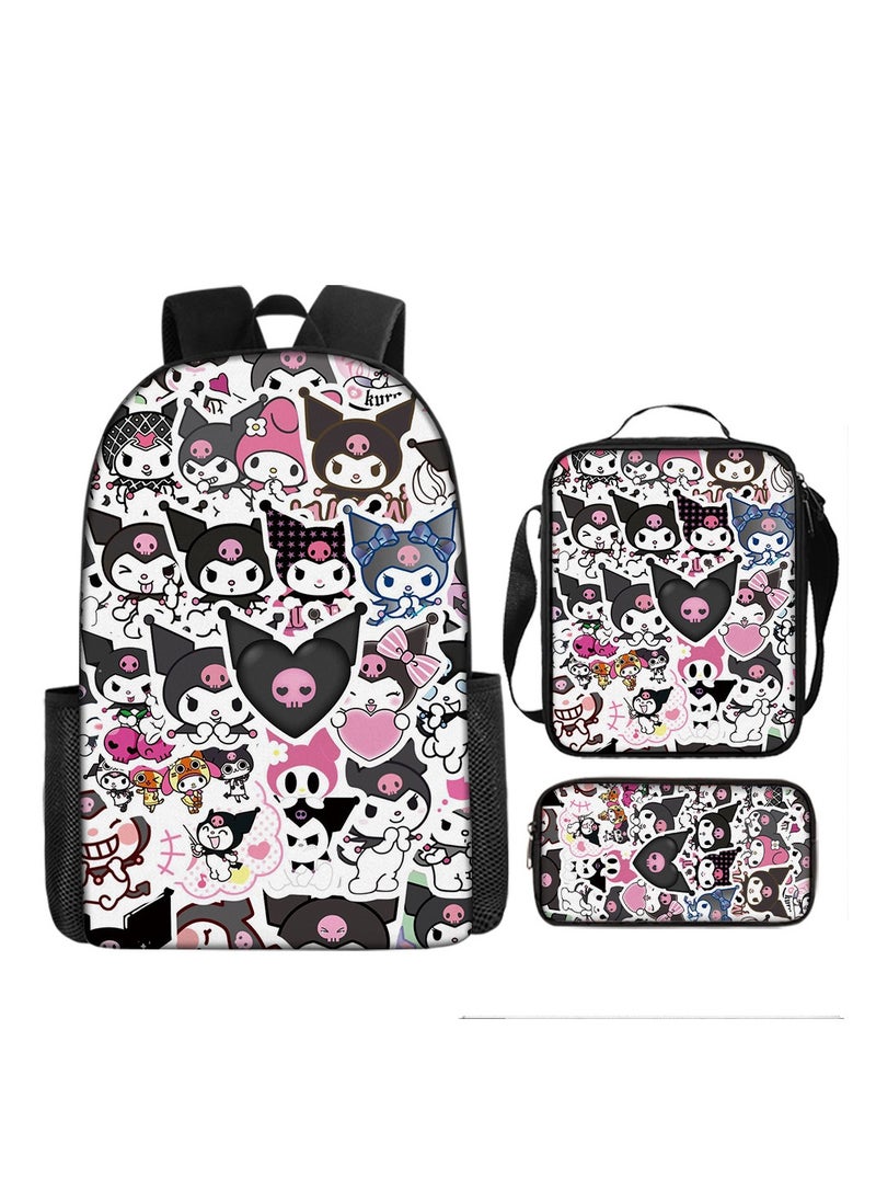 Generic - Cartoon anime backpack for primary and secondary school students, large capacity casual lightweight backpack, cartoon shoulder bag, pencil case, pencil case, and pencil case - Image 1