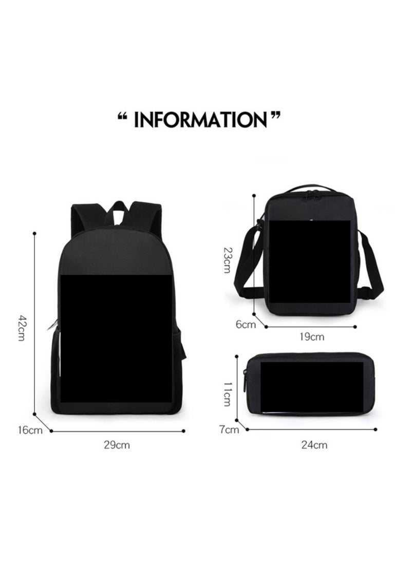 Generic - Cartoon anime backpack for primary and secondary school students, large capacity casual lightweight backpack, cartoon shoulder bag, pencil case, pencil case, and pencil case - Image 1