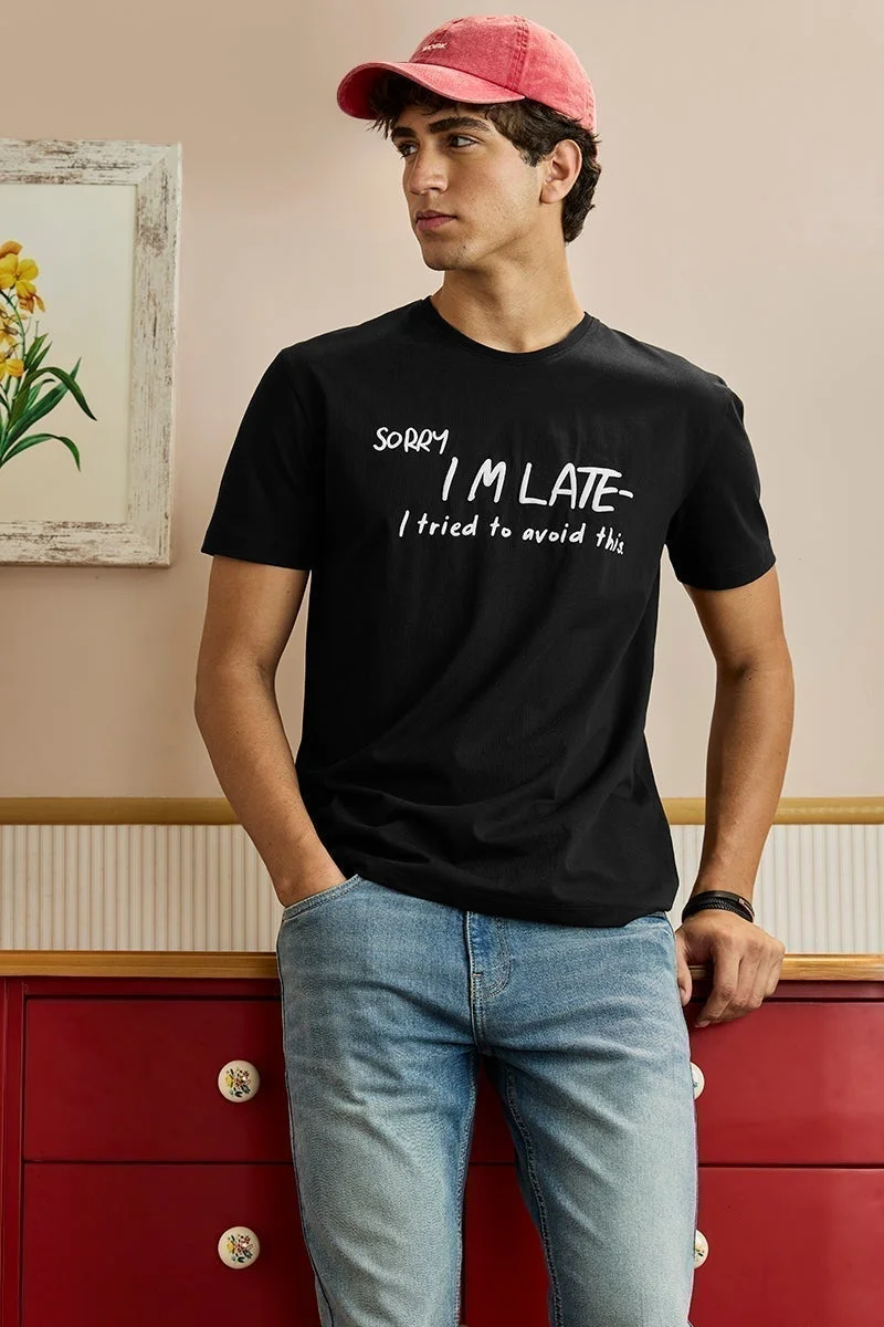 سنيتش تي شيرت مقاس عادي أنا متأخر