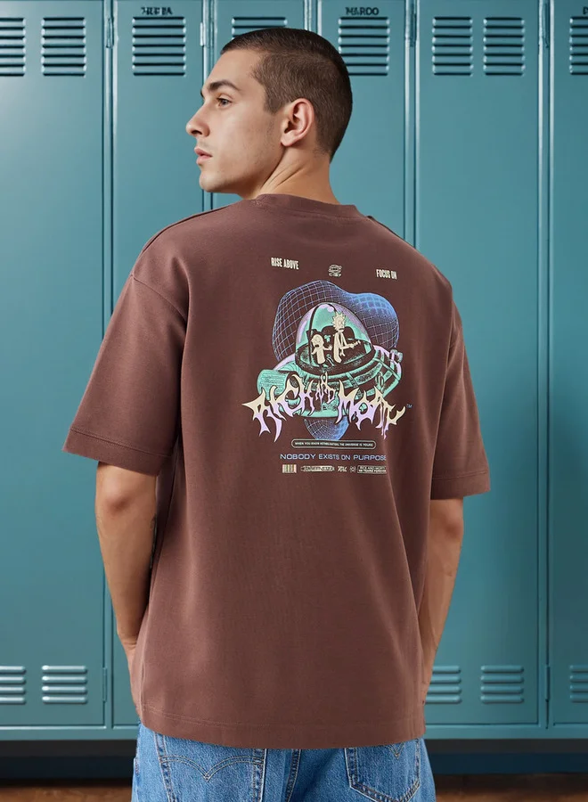 اس بي كاركترز Sweat Tees Rick  Morty Boxy Fit