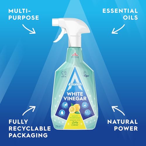 Astonish Multipurpose Cleaning Spray with White Vinegar, Powerful Cleaning for Surfaces, Zesty Lemon Scent, 750ml - Image 3