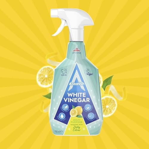 Astonish Multipurpose Cleaning Spray with White Vinegar, Powerful Cleaning for Surfaces, Zesty Lemon Scent, 750ml - Image 2
