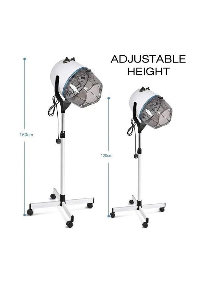 Viva Professional White Hooded Hair Dryer Stand Machine | Portable & Adjustable Salon Spa Dryer with Even Airflow - Image 5