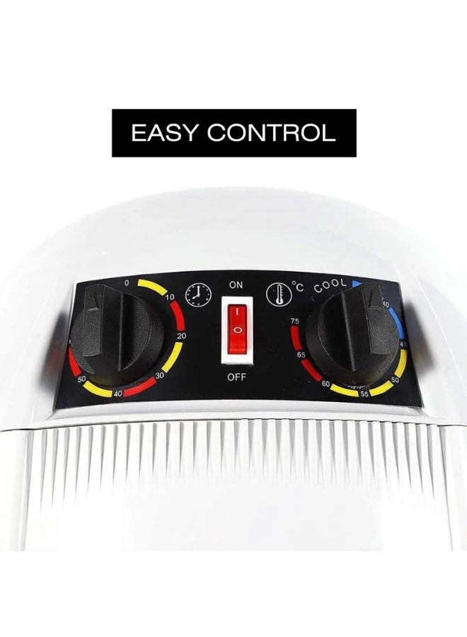 Viva Professional White Hooded Hair Dryer Stand Machine | Portable & Adjustable Salon Spa Dryer with Even Airflow - Image 2