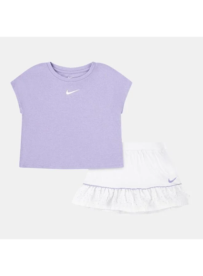 Nike Kids' Sunny Swoosh Scooter T-Shirt and Skort Set