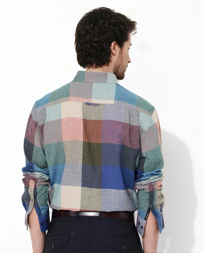Rare Rabbit Men's Multi Colored Cotton Check Shirt