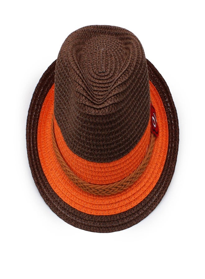 VRITRAZ Kids Hat, Summer Fashion Straw Bucket Cap, Suitable for 3-12 Year (Brown) - Image 3