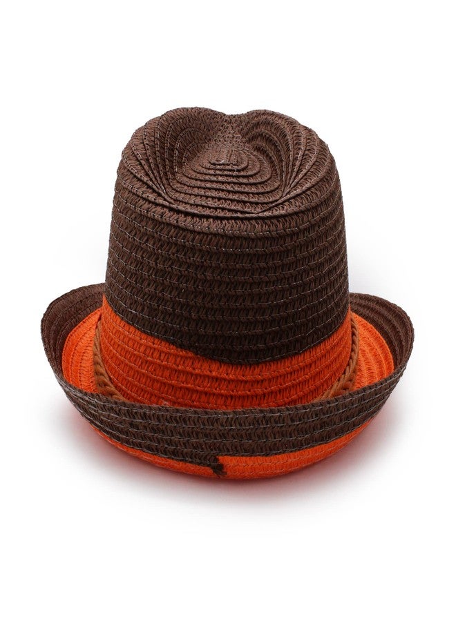 VRITRAZ Kids Hat, Summer Fashion Straw Bucket Cap, Suitable for 3-12 Year (Brown) - Image 4