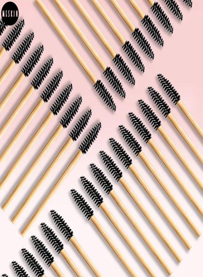 MeSkin Disposable Bamboo Mascara Wands - Pack of 10 Eyelash Brushes for Lash Extensions and Makeup Application (Pack of 10) - Image 3