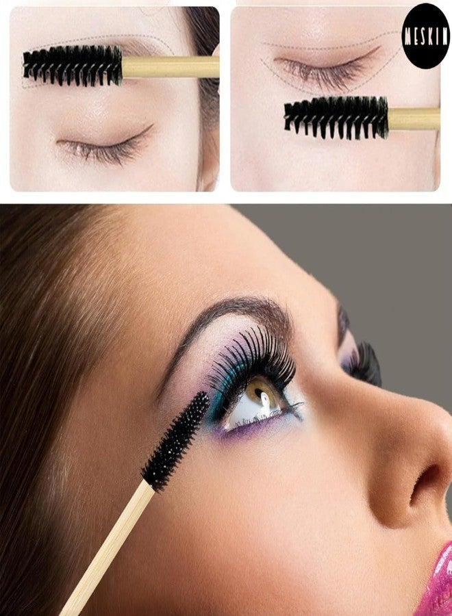 MeSkin Disposable Bamboo Mascara Wands - Pack of 10 Eyelash Brushes for Lash Extensions and Makeup Application (Pack of 10) - Image 4