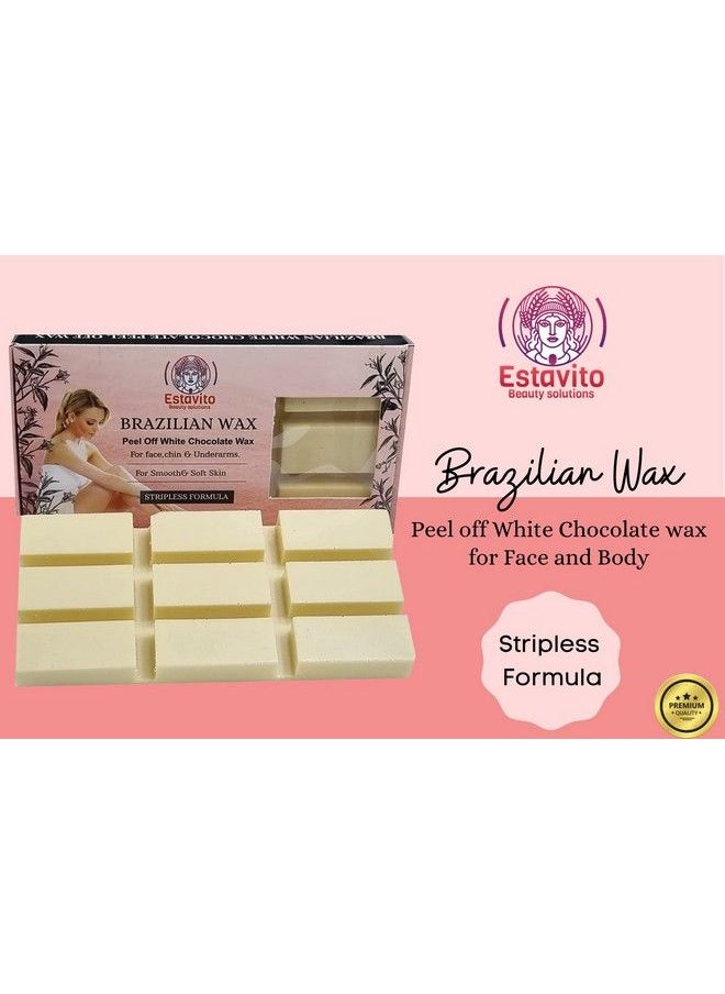 ESTAVITO - Brazilian White Chocolate Stripless Wax 500Gms ; Facial Hair Removing Wax ; For Face Upper Lips And Chin ; Get Smooth & Soft Skin ; - Image 1