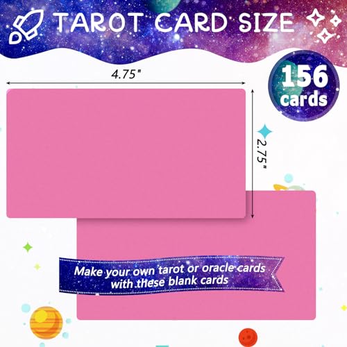 Tinlade 156 Pcs Blank Tarot Cards to Write on Standard DIY Tarot Deck with Case 276 x 472 Inch Make Your Own Blank Cards with Meanings on Them for Adults DIY Playing Divination Easy to WritePink - Image 5
