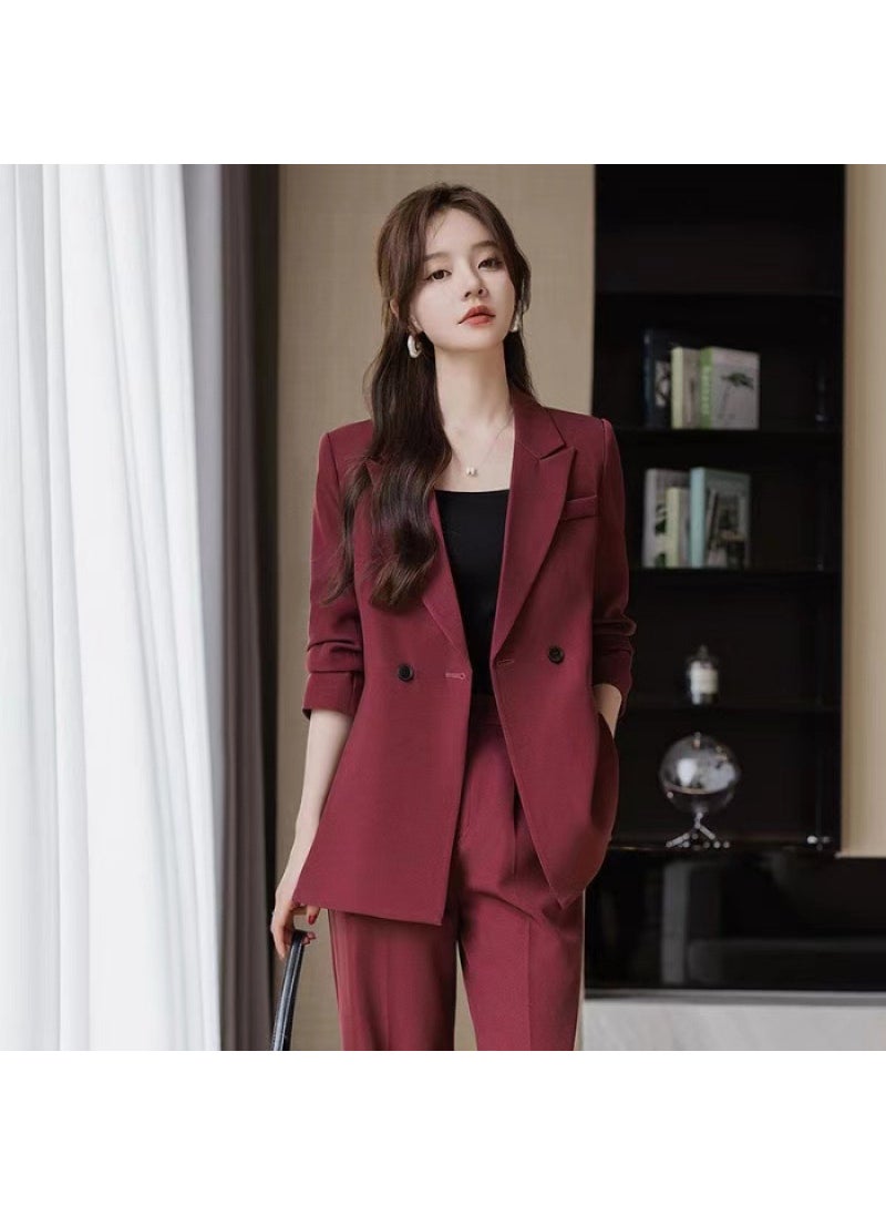 Suit Womens Spring and Summer 2024 New Temperament Goddess Fan High-end Business Wear Casual Suit Jacket Black  - Image 2