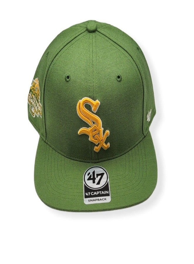 47 '47 Brand Fatigue Green ASG Sure Shot Captain Adjustable Cap - MLB, Structured Flat Bill Baseball Hat, Green, One size - Image 2