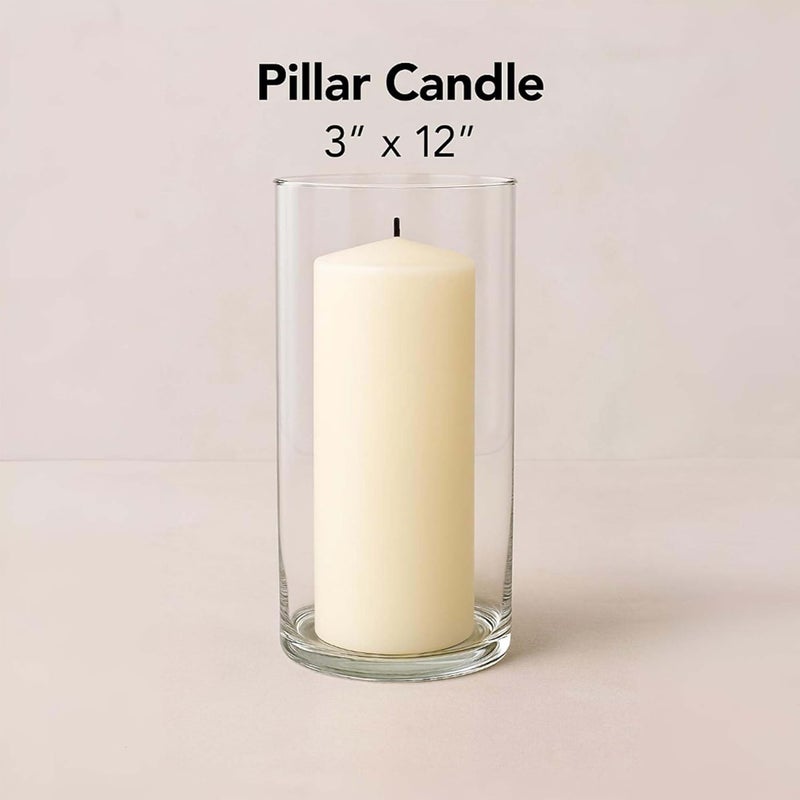 CYS EXCEL Clear Glass Cylinder Vase (H:16" D:4") | Multiple Size Choices Glass Flower Vase Centerpieces | Hurricane Floating Candle Holder Vase - Image 4