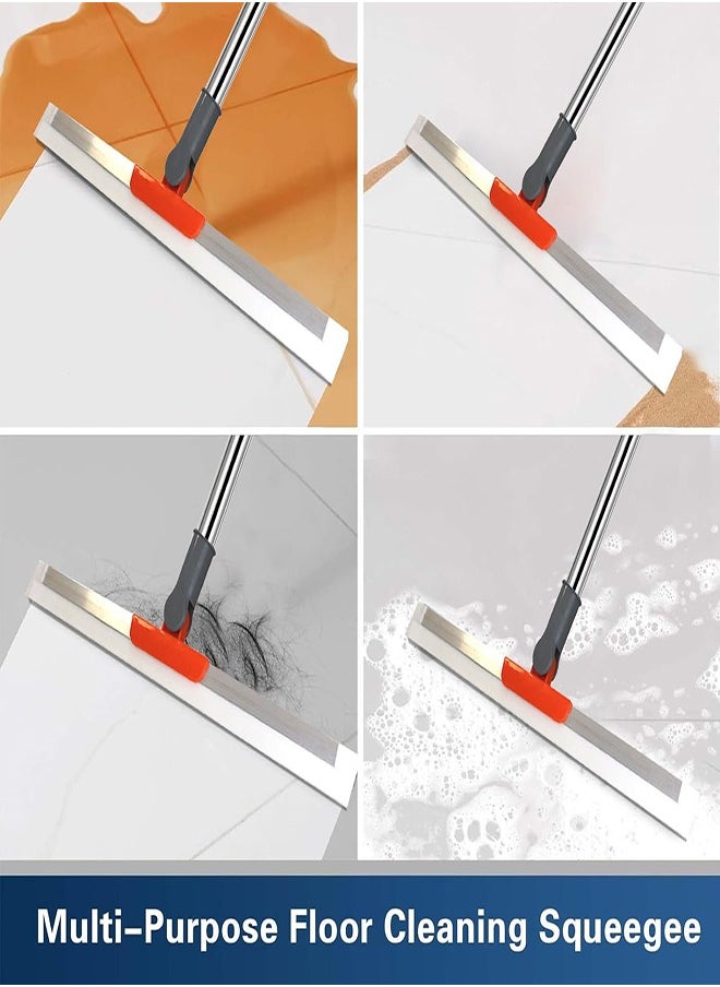 DMG TECH Floor Cleaning Brush Shower Cleaning Brush Rubber Silicone Broom with Extension Rod for Bathroom Floor Shower Brick Glass  - Image 5