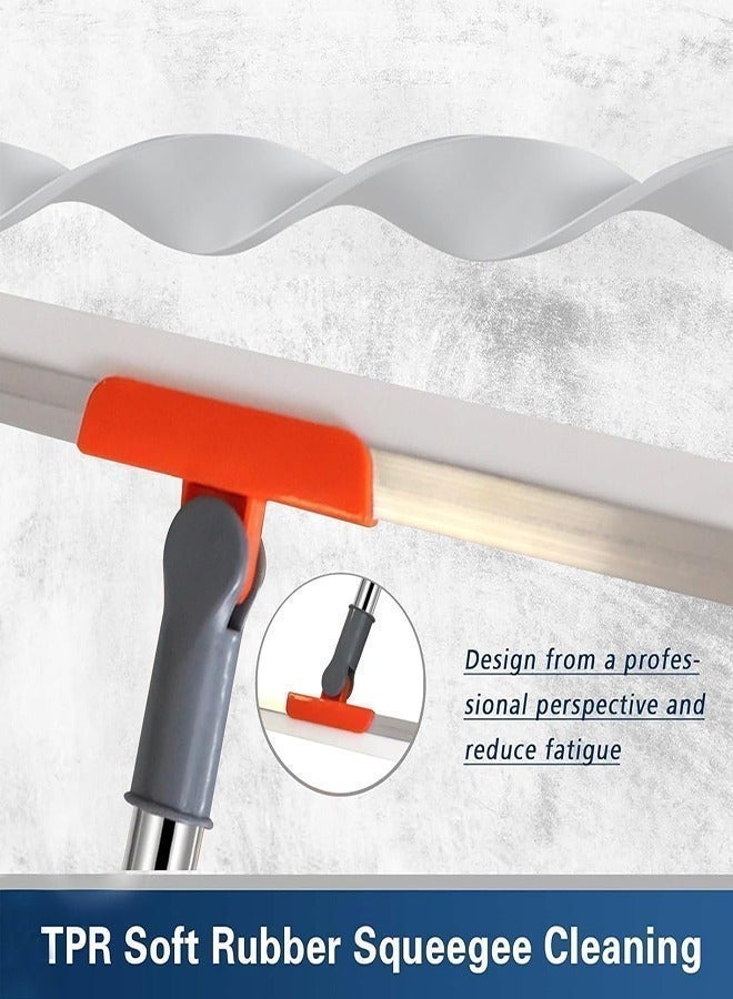 DMG TECH Silicone Bathroom Squeegee with Extendable Rod | 14" Small Floor & Glass Wiper for Shower, Mirror & Tight Spaces – UAE Cleaning Tool - Image 3