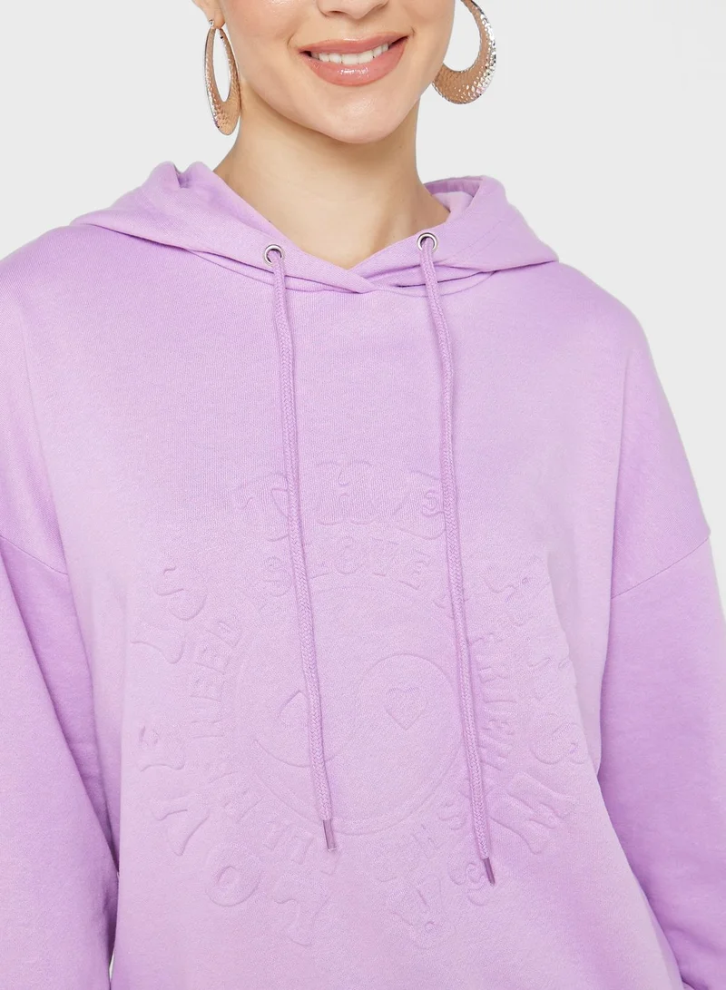 Ginger Graphic Embossed Hoodie