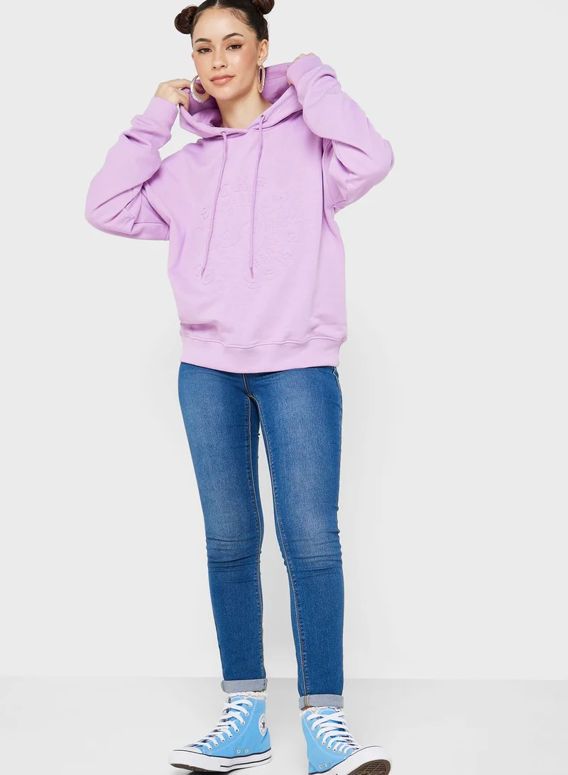 Ginger Graphic Embossed Hoodie