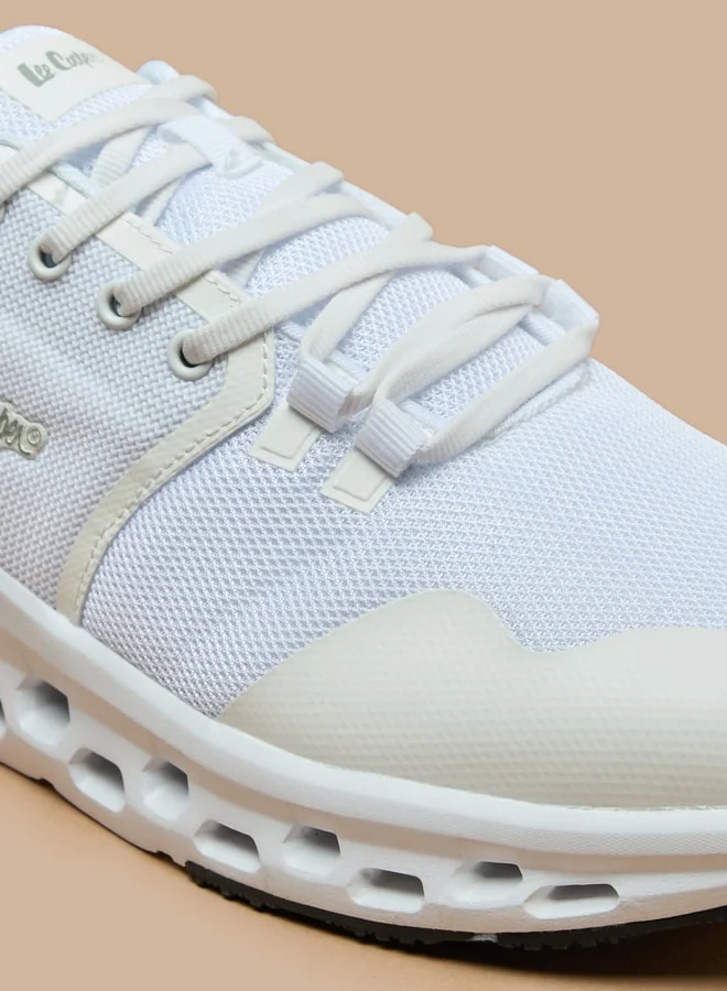 Lee Cooper Men's Monotone Low Ankle Sneakers with Lace-Up Closure