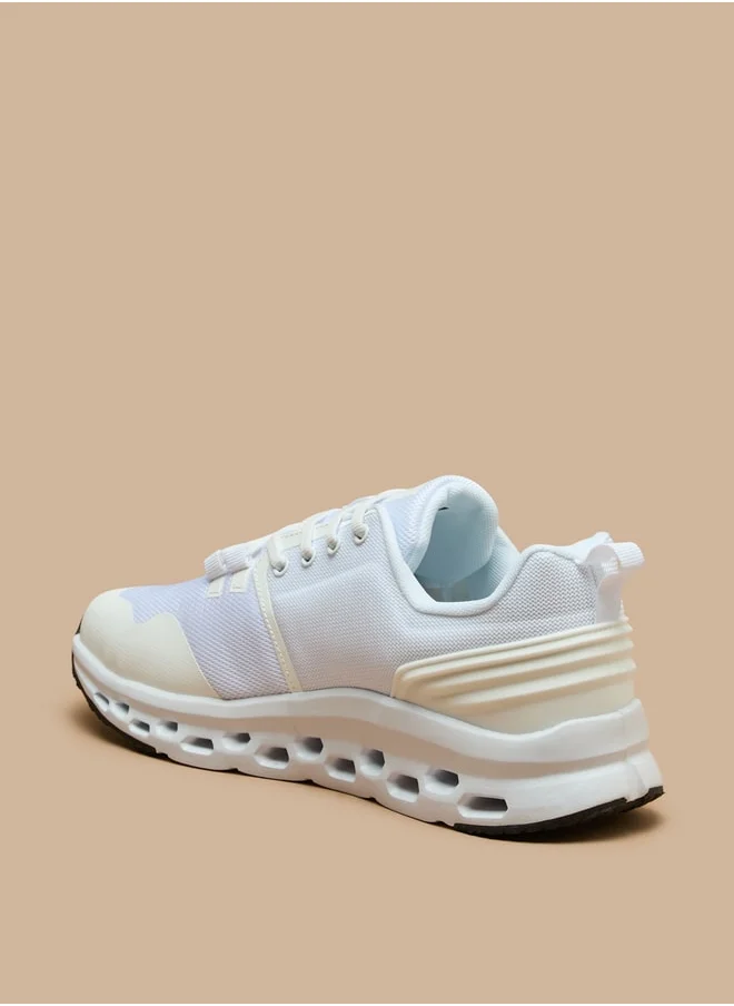 Lee Cooper Men's Monotone Low Ankle Sneakers with Lace-Up Closure