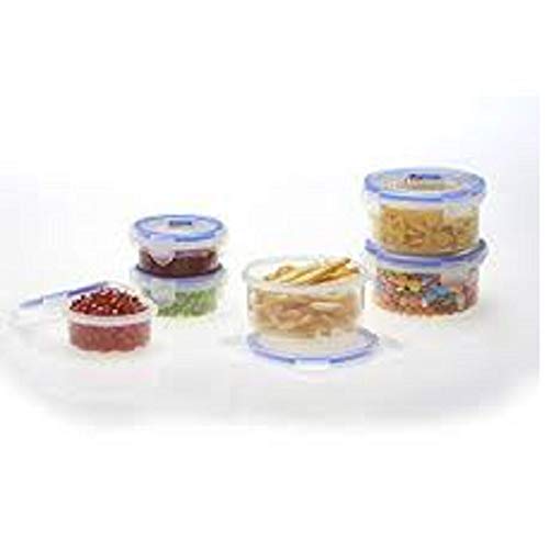 SHEEJAI Lock & Seal Multi-Utility Polypropylene Airtight Food Storage - 250ml - 6 Pieces Modular Round Plastic Container Set - Image 3