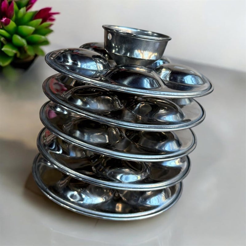 GBW Stainless Steel Mini Idli Stand 5x5 Plates Standard Size Pressure Cooker Compatible - Image 5