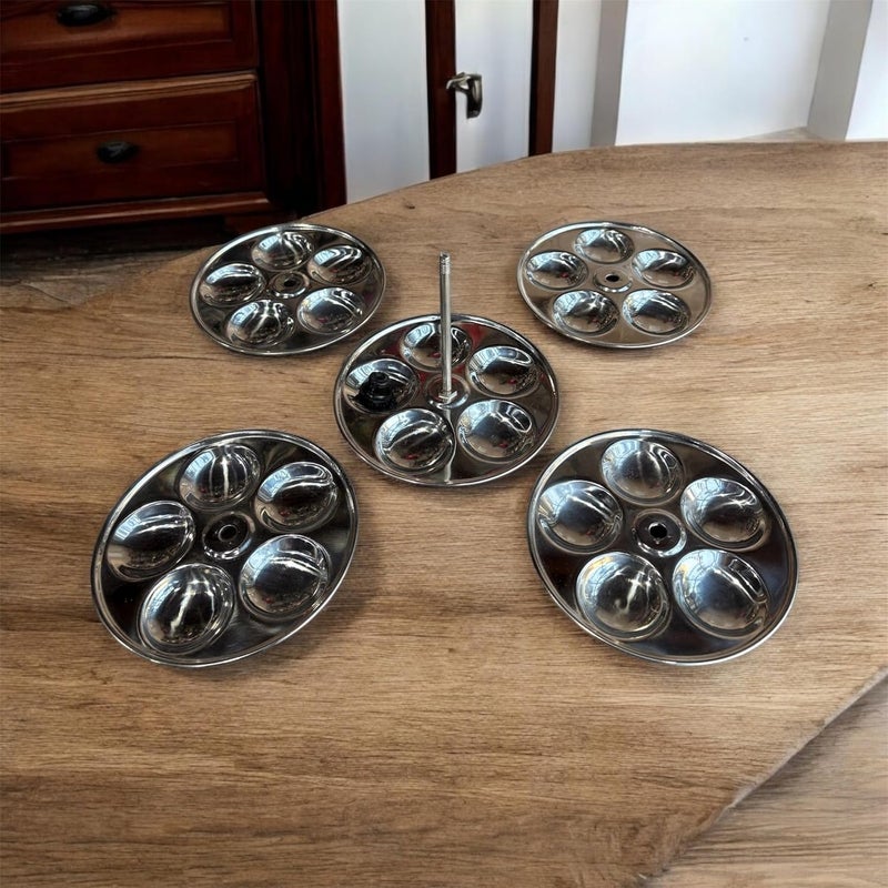 GBW Stainless Steel Mini Idli Stand 5x5 Plates Standard Size Pressure Cooker Compatible - Image 3