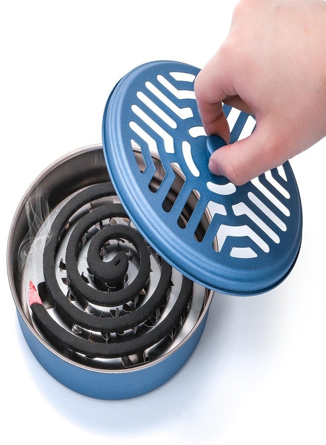 Elsjoy 8 Pack Mosquito Coil Holders, Stainless Steel Incense Coil Burner Portable Mosquito Incense Holder, Metal Mosquito Coil Burner for Home, Camping - Image 4