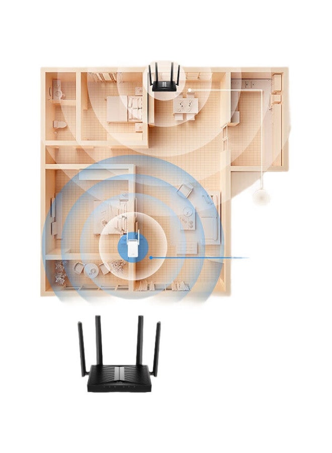Cudy Ac1200 Wifi Wireless Amplifier, Wifi Signal Booster, Wifi Repeater, Wireless Network Extender, Wireless Bridge, Re1200 - Image 3