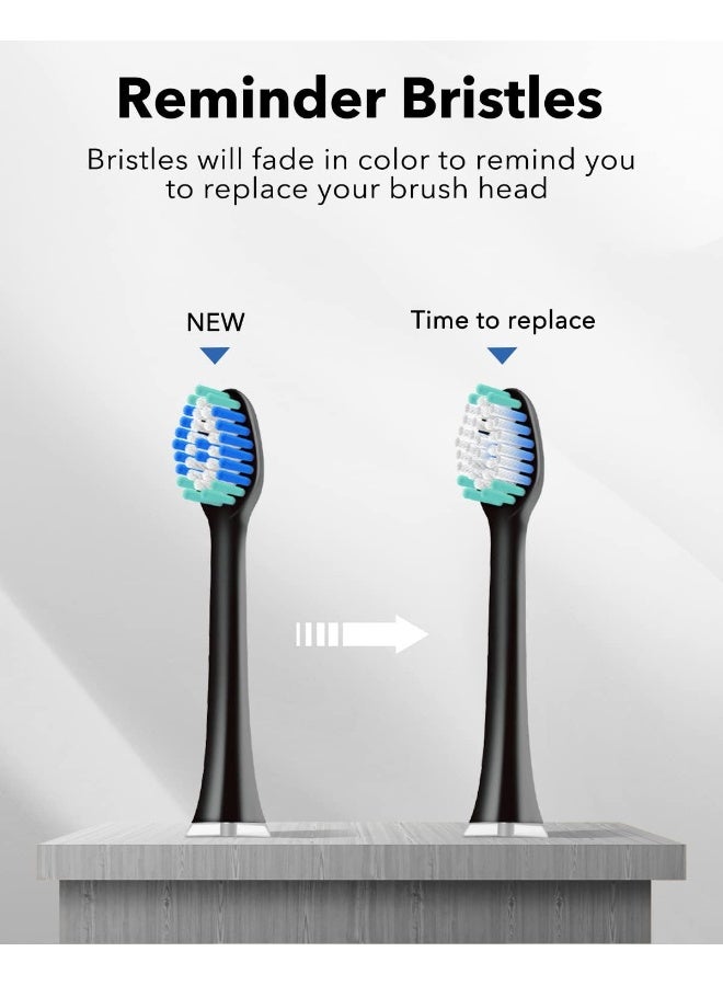 MySmile UC605 Electric Toothbrush for Adults Rechargeable Sonic Electronic Toothbrush with 6 Brush Heads and Travel Case 2 Mins 5 Modes Smart Timer 48000VPM Black - Image 4