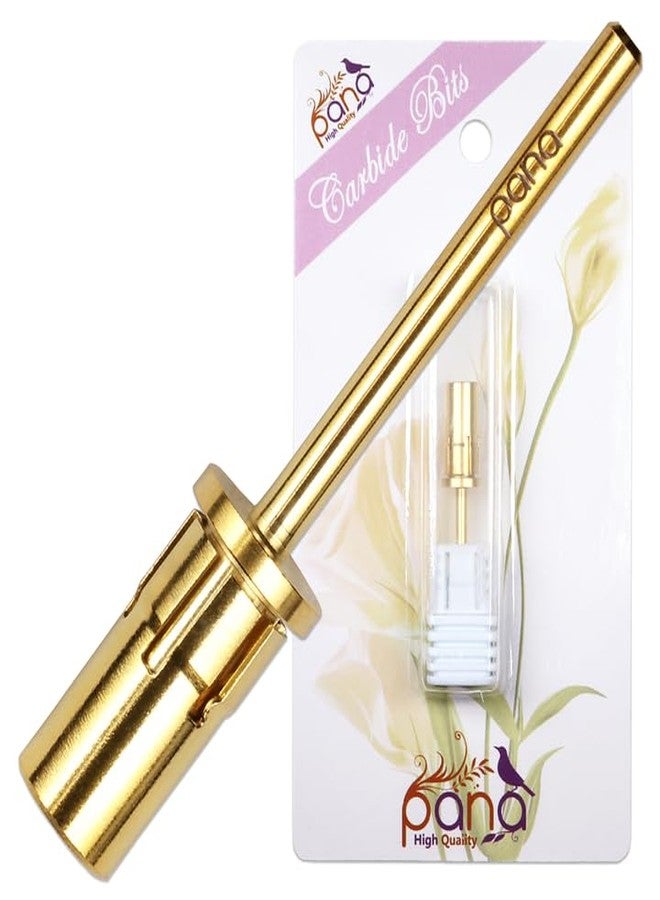 pana Loxo Gold Color Easy-Off Mandrel Bit 3/32Inch Shanks- For Nail Drill/File Made in USA - Image 1