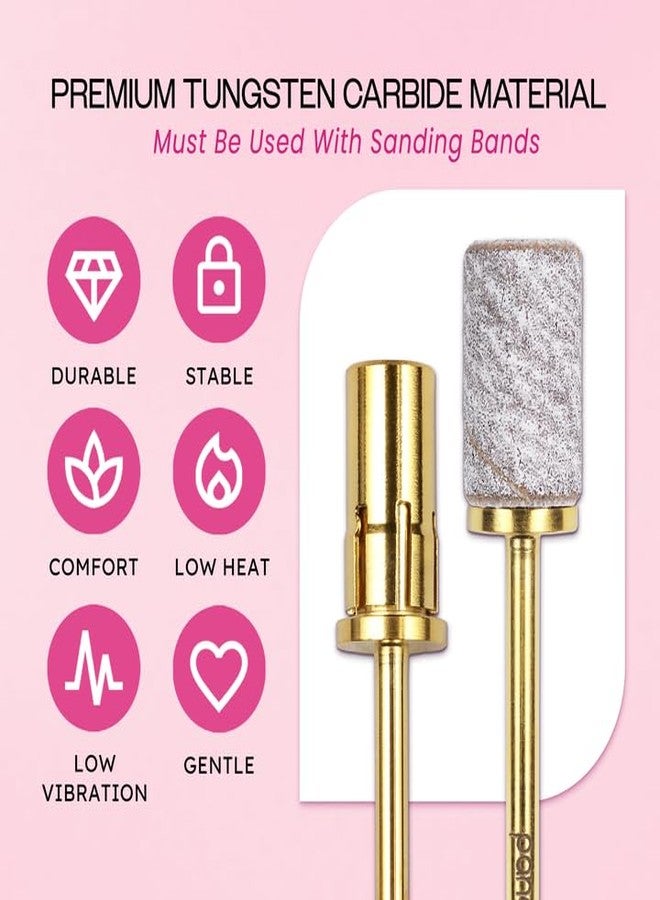 pana Loxo Gold Color Easy-Off Mandrel Bit 3/32Inch Shanks- For Nail Drill/File Made in USA - Image 4