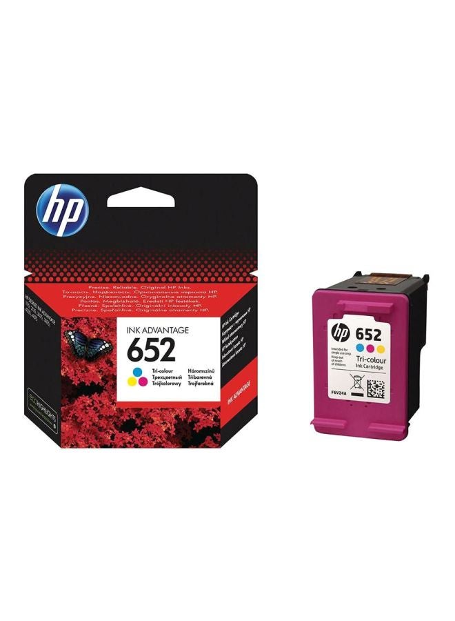 HP خرطوشة حبر أصلية ثلاثية الألوان أدفانتج طراز 652 652 متعدد الألوان - Image 3