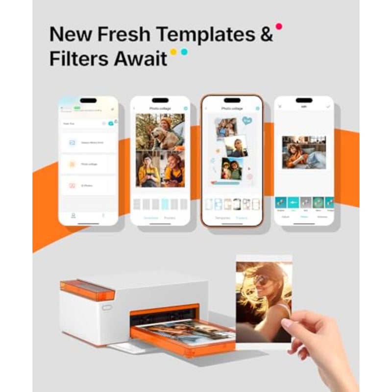 M110 4x6 inch, 80 Sheets Portable for iPhone, Thermal Sublimation Bluetooth with 60 Sheets of 6 Inch and 20 Paper - Image 5