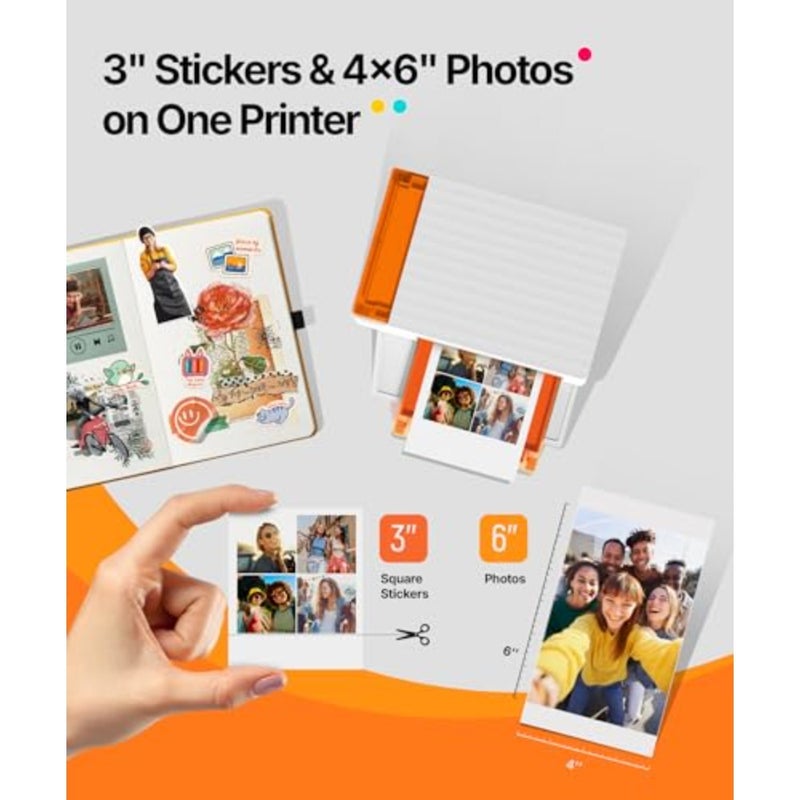 M110 4x6 inch, 80 Sheets Portable for iPhone, Thermal Sublimation Bluetooth with 60 Sheets of 6 Inch and 20 Paper - Image 2