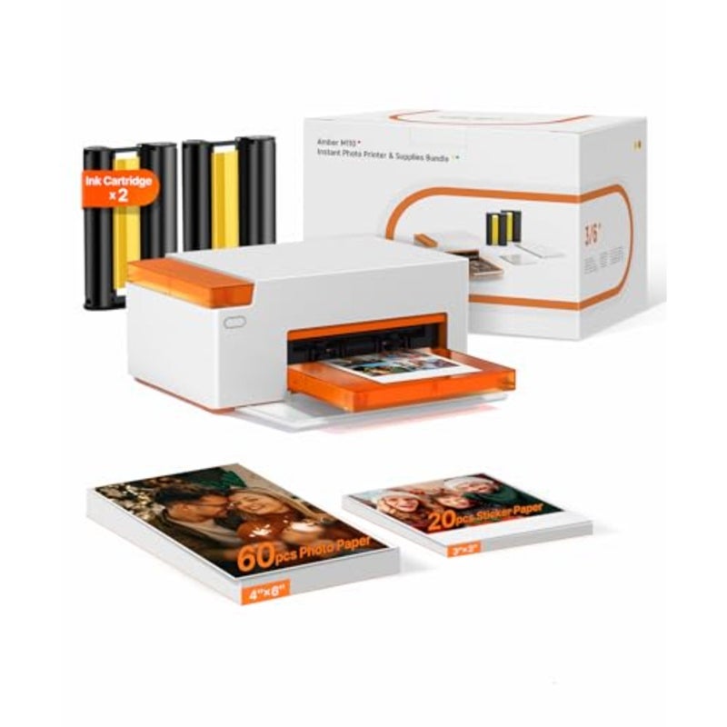 M110 4x6 inch, 80 Sheets Portable for iPhone, Thermal Sublimation Bluetooth with 60 Sheets of 6 Inch and 20 Paper - Image 1