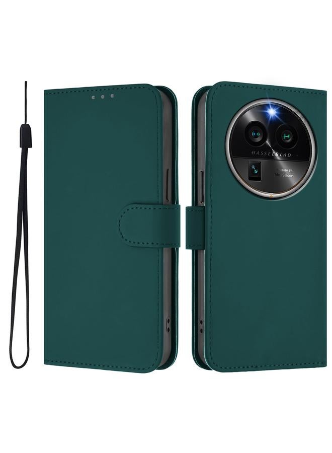 اس-توب جراب لهاتف OPPO Find X6 Pro مصنوع من الجلد بلون سادة مع حبل تعليق - Image 2