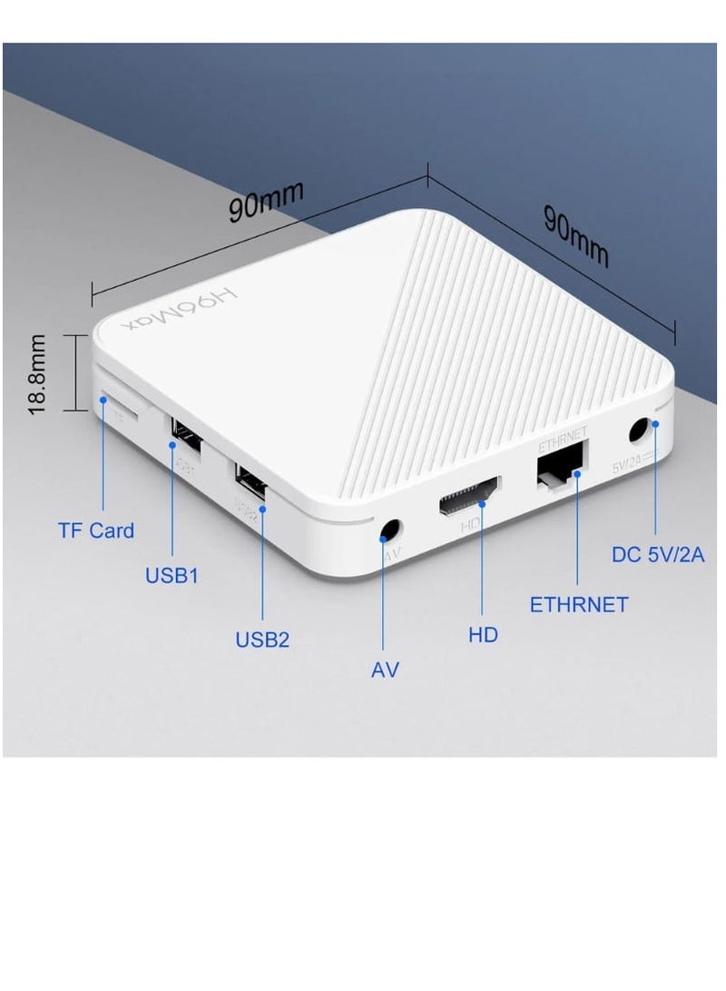 H96 Max H96 Max H313 4K 2GB/16GB Android 14 Branco - Android TV  - Image 4