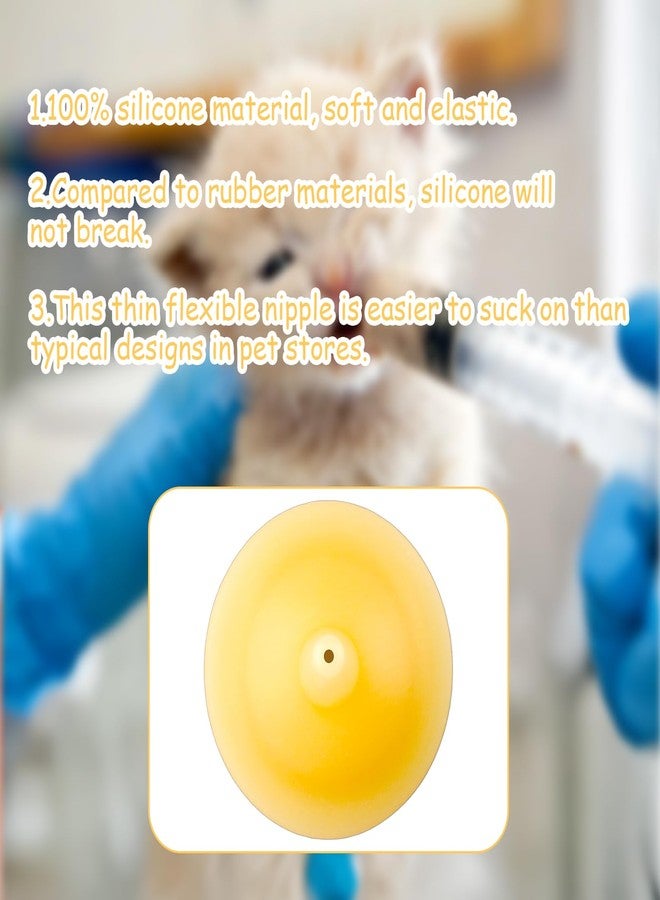 Xuandea 10 Packs Pet Silicone Nursing Nipple for Replaceable teats Mini and Syringes, Puppies,Silicone Kitten Pacifier,Kitten Feeding Syringe,Kitten Supplies,(Mini+Original) - Image 5