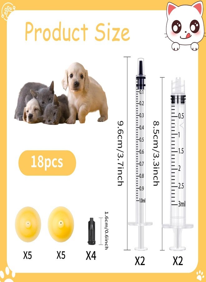 Xuandea 10 Packs Pet Silicone Nursing Nipple for Replaceable teats Mini and Syringes, Puppies,Silicone Kitten Pacifier,Kitten Feeding Syringe,Kitten Supplies,(Mini+Original) - Image 2