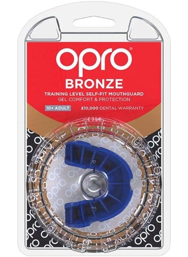 OPRO Self-fit Junior Bronze Mouthguard - Training level mouthguard with durable outer layer, Blue - Image 4