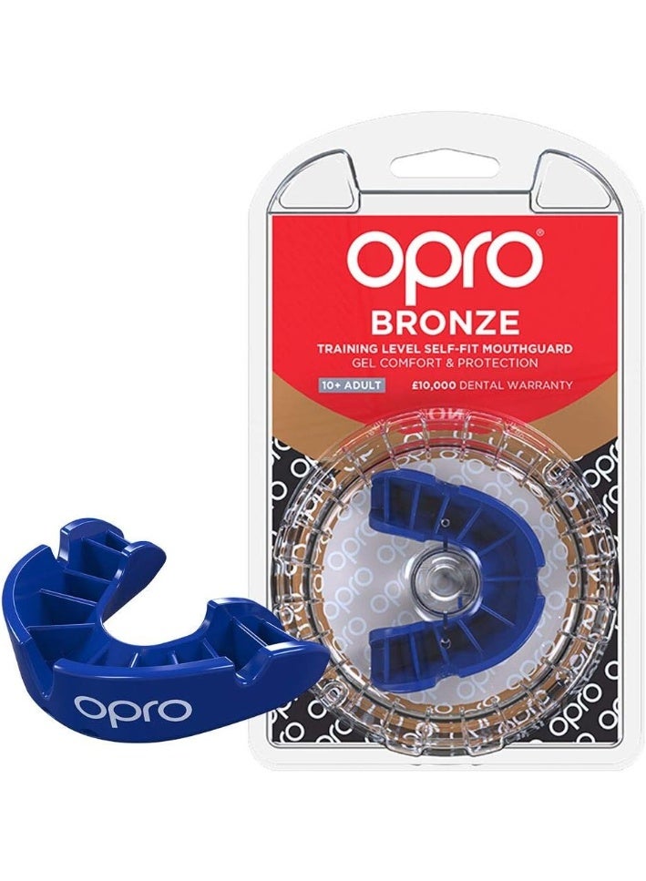 OPRO Self-fit Junior Bronze Mouthguard - Training level mouthguard with durable outer layer, Blue - Image 2