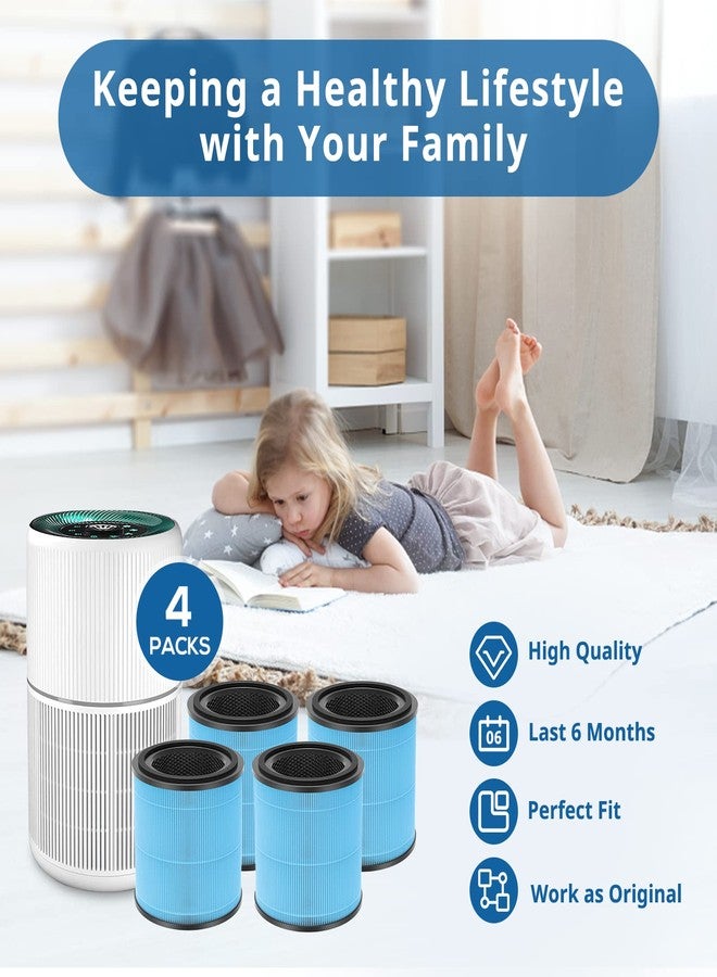 Caehomly AP0601 Replacement Filters Compatible with AIRTOK Air Puri-fier, 4-in-1 Main Filters, High-Efficiency Activated Carbon Filter, AP0601-RF 4 Pack - Image 5