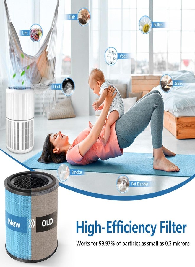 Caehomly AP0601 Replacement Filters Compatible with AIRTOK Air Puri-fier, 4-in-1 Main Filters, High-Efficiency Activated Carbon Filter, AP0601-RF 4 Pack - Image 4