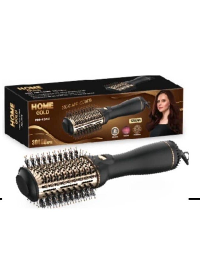 هوم جولد فرشاة دوارة 1200 مصففة الشعر من هوم جولد اسود، 1200 واط - Image 1